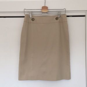 Antonio Melani Khaki Pencil Career Skirt